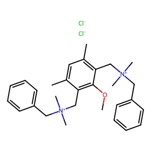 Ammonium, (2-methoxy-4,6-dimethyl-m-xylylene) bis(benzyldimethyl-, chloride structure