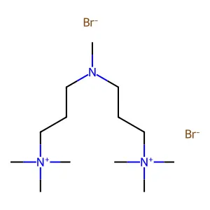 Ammonium, 4-(methylaza)-1,7-heptylenebis(trimethyl-, dibromide structure