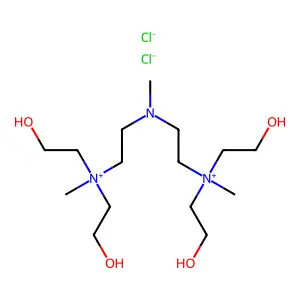 Ammonium, methyliminodiethylenebis(bis(2-hydroxyethyl)methyl-, dichloride structure