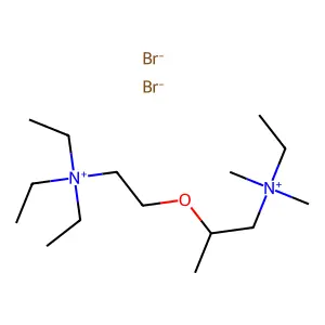 Ammonium, (2-methyl-2-(2-(triethylammonio)ethoxy)ethyl)ethyldimethyl-, dibromide structure