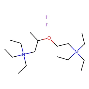Ammonium, (2-methyl-2-(2-(triethylammonio)ethoxy)ethyl)triethyl-, diiodide structure
