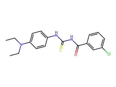 3-chloro-N-{[4-(diethylamino)phenyl]carbamothioyl}benzamide structure