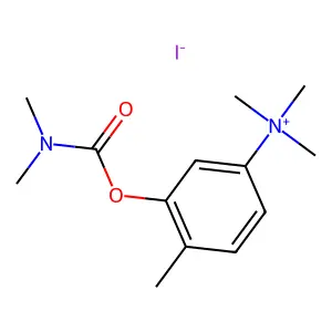 Ammonium, (3-hydroxy-p-tolyl)trimethyl-, iodide, dimethylcarbamate structure