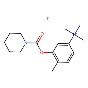 Ammonium, (3-hydroxy-p-tolyl)trimethyl-, iodide, 1-piperidinecarboxylate structure