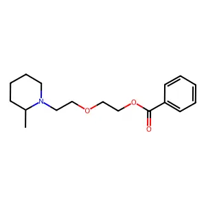 Benzoic acid, 2-(2'-(2''-methylpiperidino)ethoxy)ethyl ester structure