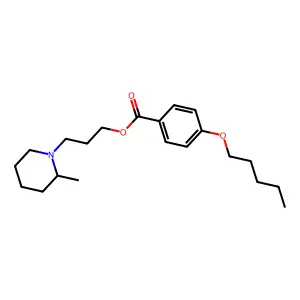 3-(2-Methylpiperidin-1-yl)propyl 4-(pentyloxy)benzoate structure