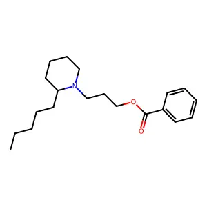 3-(2'-戊基哌啶基)丙基苯甲酸酯 structure