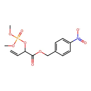 Phosphoric acid, dimethyl 1-(p-nitrobenzyloxycarbonyl)-1-propen-2-yl ester structure