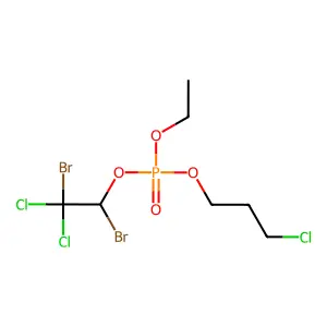 Phosphoric acid, 2-chloropropyl 1,2-dibromo-2,2-dichloroethyl ethyl ester structure