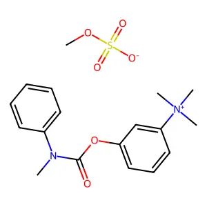 Ammonium, (m-hydroxyphenyl)trimethyl-, methylsulfate, methylphenylcarbamate structure