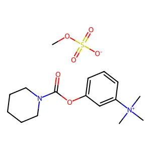 Ammonium, (m-hydroxyphenyl)trimethyl-, methylsulfate, pentamethylenecarbamate structure