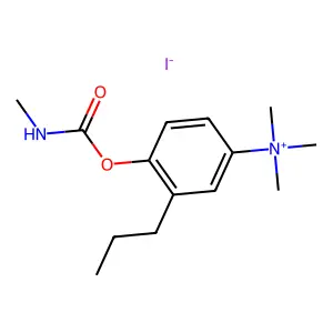 Ammonium, ((4-hydroxy-3-propyl)phenyl)trimethyl-, iodide, methylcarbamate structure