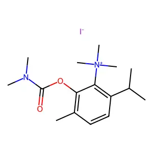 Ammonium, (6-hydroxythymyl)trimethyl-, iodide, dimethylcarbamate structure
