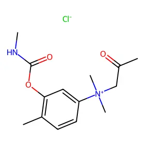 Ammonium, (3-hydroxy-p-tolyl)acetonyldimethyl-, chloride, methylcarbamate structure
