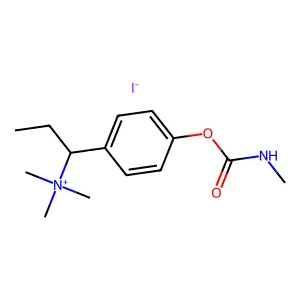 Ammonium, (1-(4-hydroxyphenyl)propyl)trimethyl-, iodide, methylcarbamate structure