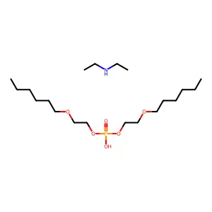 二乙基铵双(2-(己氧基)乙基)磷酸盐 structure