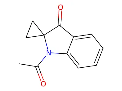 Spiro(cyclopropane-1,2'(2H)-indol)-3'(1'H)-one, 1'-acetyl- structure