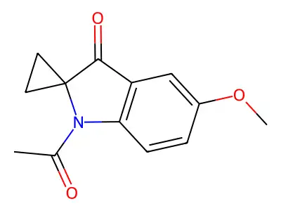 Spiro(cyclopropane-1,2'(2H)-indol)-3'(1'H)-one, 1'-acetyl-5'-methoxy- structure