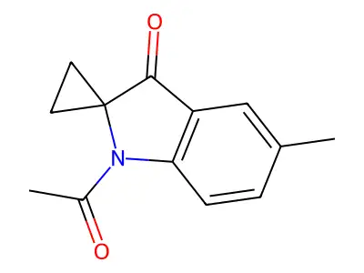 Spiro(cyclopropane-1,2'(2H)-indol)-3'(1'H)-one, 1'-acetyl-5'-methyl- structure