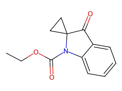 Spiro(cyclopropane-1,2'(2H)-indole)-1'(3'H)-carboxylic acid, 3'-oxo-, ethyl ester structure