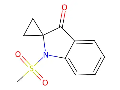 Spiro(cyclopropane-1,2'(2H)-indol)-3'(1'H)-one, 1'-(methylsulfonyl)- structure