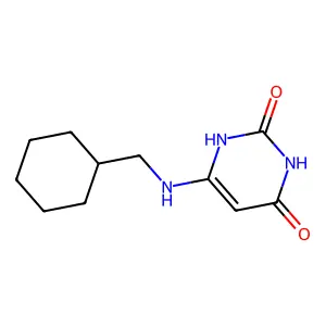 6-((Cyclohexylmethyl)amino)-2,4-pyrimidinediol structure