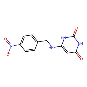 6-[(4-nitrophenyl)methylamino]-1H-pyrimidine-2,4-dione structure