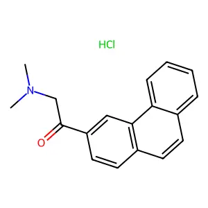 3-Phenanthrenecarbonylmethylamine, N,N-dimethyl-, hydrochloride structure