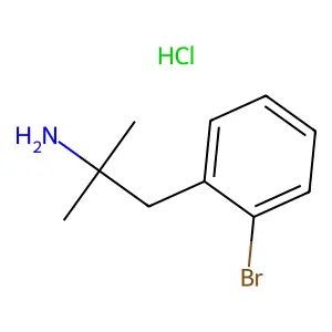 Phenethylamine, o-bromo-alpha,alpha-dimethyl-, hydrochloride structure