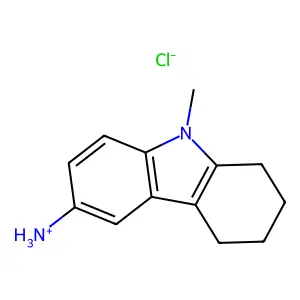 9-Methyl-2,3,4,9-tetrahydro-1H-carbazol-6-amine--hydrogen chloride (1/1) structure