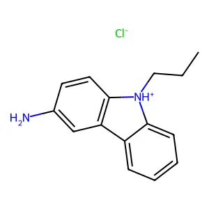 Carbazole, 3-amino-9-n-propyl-, hydrochloride structure