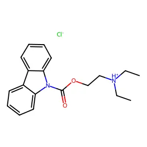 2-(Diethylamino)ethyl 9H-carbazole-9-carboxylate--hydrogen chloride (1/1) structure