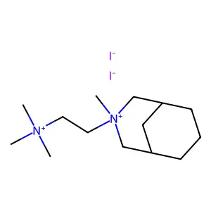 3-Azoniabicyclo(3.3.1)nonane, 3-methyl-3-(2-(trimethylammonio)ethyl)-, diiodide structure