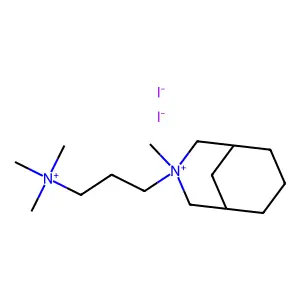 3-Azoniabicyclo(3.3.1)nonane, 3-methyl-3-(3-(trimethylammonio)propyl)-, diiodide structure