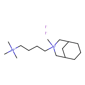 3-Azoniabicyclo(3.3.1)nonane, 3-methyl-3-(4-(trimethylammonio)butyl)-, diiodide structure
