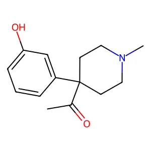 1-(4-(3-Hydroxyphenyl)-1-methyl-4-piperidinyl)ethanone structure