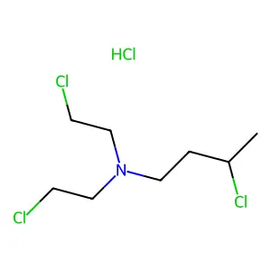 3-Chloro-N,N-bis(2-chloroethyl)butan-1-amine--hydrogen chloride (1/1) structure