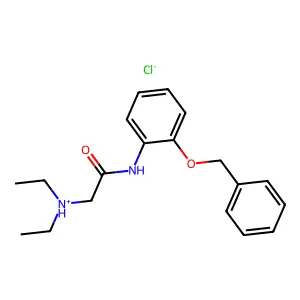 Acetanilide, 2'-benzyloxy-2-diethylamino-, hydrochloride structure