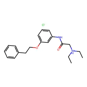 Acetanilide, 2-(diethylamino)-3'-phenethyloxy-, hydrochloride structure