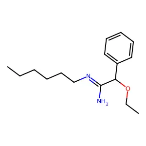 Acetamidine, 2-ethoxy-N-hexyl-2-phenyl- structure