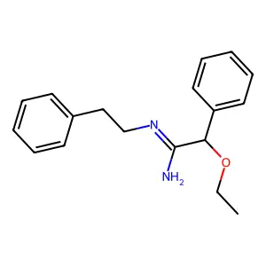 Acetamidine, 2-ethoxy-N-(2-phenethyl)-2-phenyl- structure