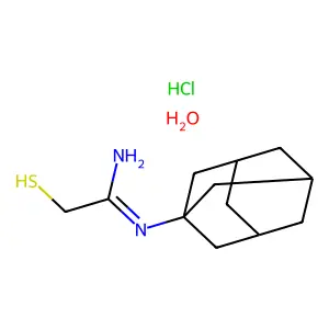 Acetamidine, N-(1-adamantyl)-2-mercapto-, hydrochloride, hydrate structure