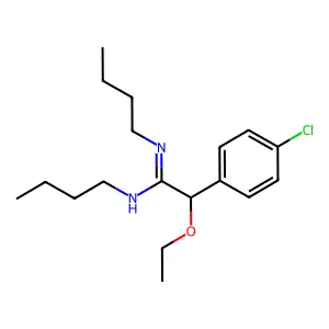 Acetamidine, 2-(4-chlorophenyl)-N,N'-dibutyl-2-ethoxy- structure