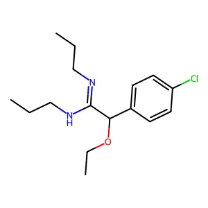 (4-Chlorophenyl)(ethoxy)-N,N'-dipropylethanimidamide structure