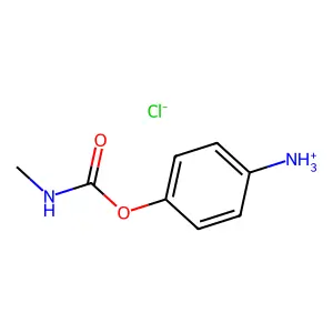 Carbamic acid, methyl-, p-aminophenyl ester, hydrochloride structure