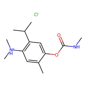 Carbamic acid, methyl-, 4-(dimethylamino)carvacryl ester, hydrochloride structure