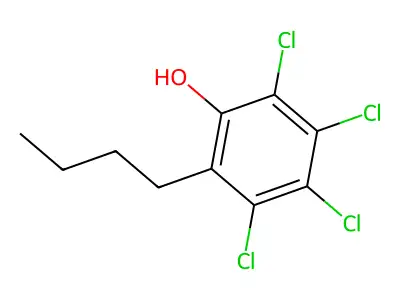 Phenol, butyltetrachloro- structure