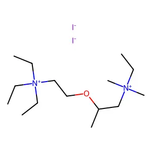 Ammonium, (2-methyl-2-(2-(triethylammonio)ethoxy)ethyl)ethyldimethyl-, diiodide structure