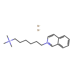 Isoquinolinium, 2-(6-(trimethylammonio)hexyl)-, dibromide structure