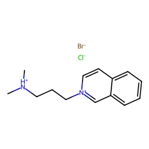 Isoquinolinium, 2-(3-(dimethylamino)propyl)-, bromide, hydrochloride structure